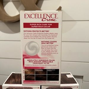 3x L’oreal Paris Excellence Creme hair color (dark Brown)